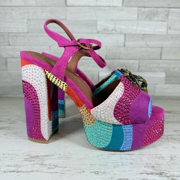 Kurt Geiger London SZ 37 Kensington Glitz Wavy Rhinestone
Platform Sandals New - Picture 2 of 12